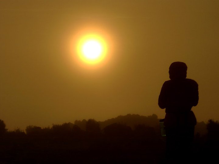 sunrise Santa Maria volcano