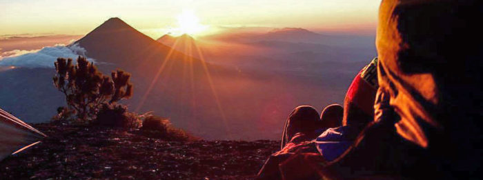 Sunset, from Santa Maria volcano Peak, 12,300 f above sea level.