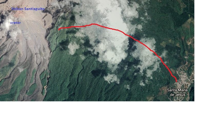 route-hike-volcan-santiaguito-quetzaltenango