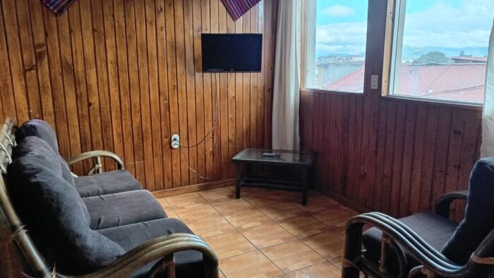 Sala con vista a las montañas, alquiler apartamento para vacaciones quetzaltenango